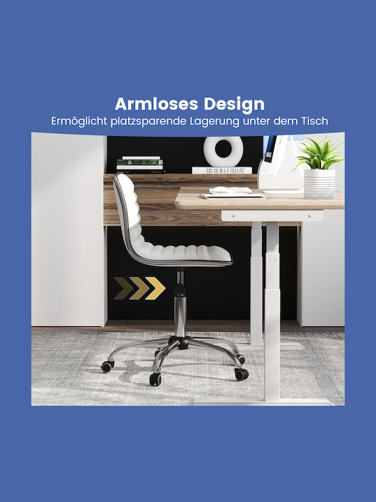 Costway Office Chair with Adjustable Arms White