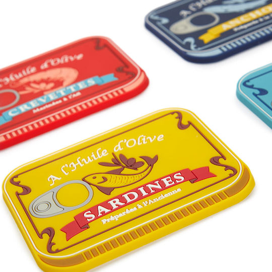 Balvi Balvi Plastic Multicolour Coasters 9.8cm 4 Pieces