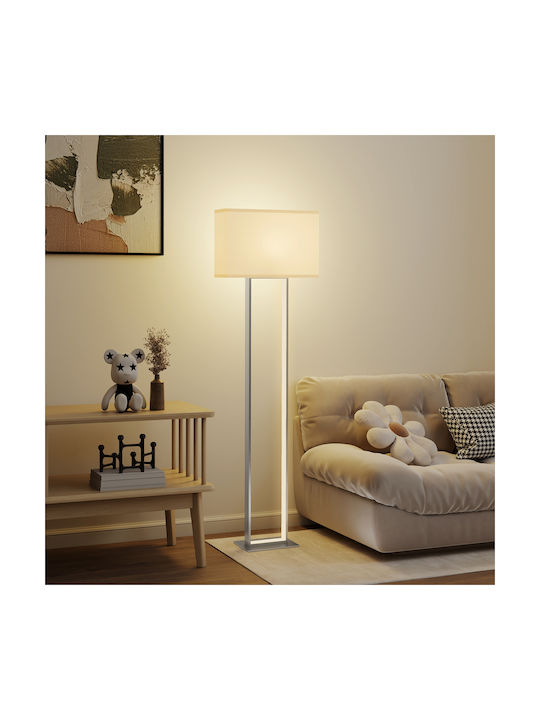 HomCom Floor Lamp H150cm. White