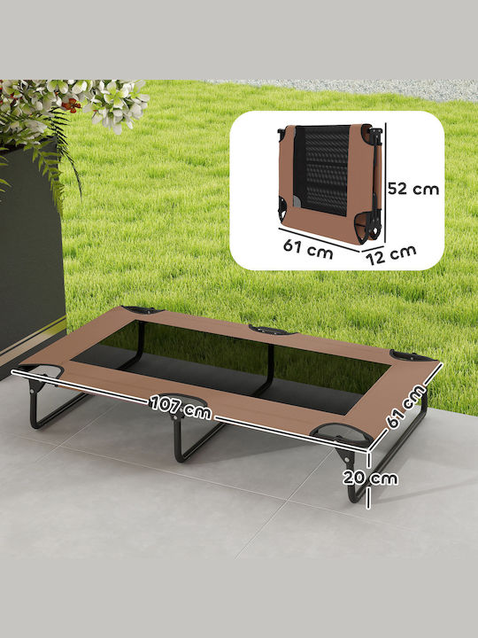 Pawhut Dog Bed Houses Brown 107x61cm