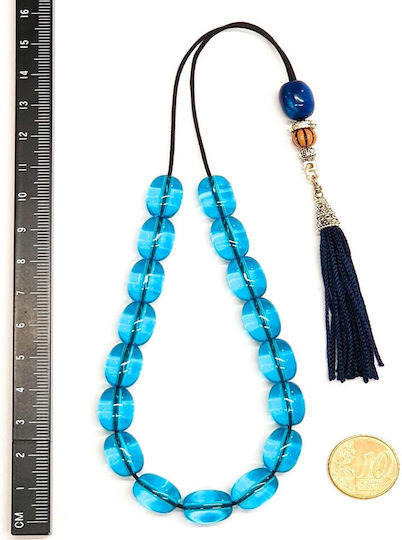 Roloi Komboloi Worry Beads Turquoise 30cm