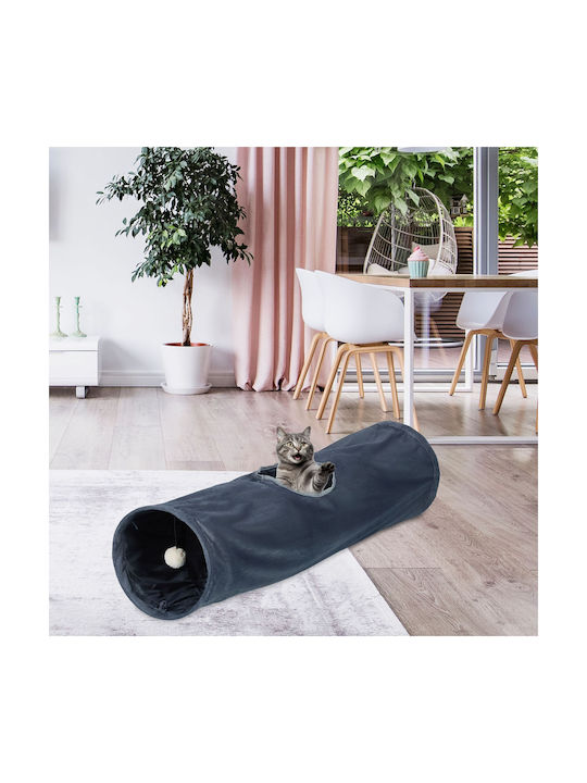 Katzenspielzeug Cat Play Tunnel Relaxdays Faltbar 88cm x 25cm Graues