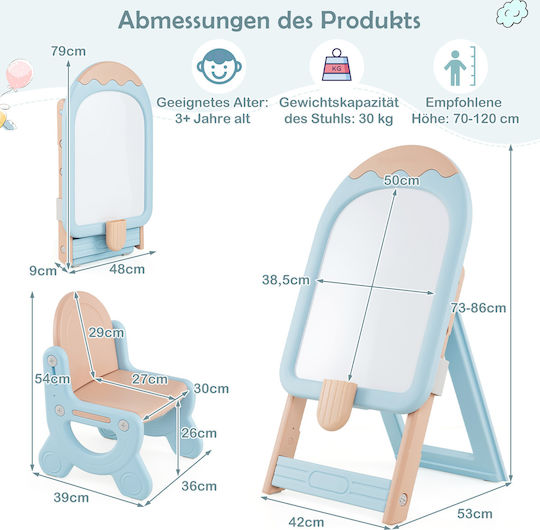 Costway Kids Markerboard / Magnetic Board 50x38.5cm
