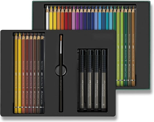Faber Castell Albrecht Durer Watercolour Coloured Pencils Plus Pitt Artist Pens India Set 36