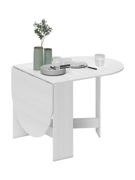 Tisch Küche Klappbar Holz White 163x80x75cm