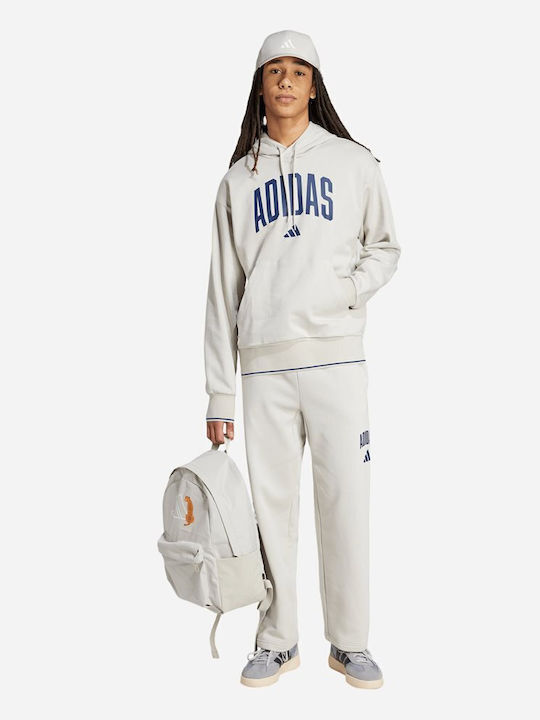 Collegiate Sweatshirt mit Kapuze Ecru