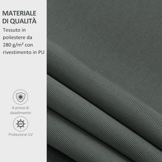 Outsunny Awning fabric Gray with PU Coating 2.5x4m
