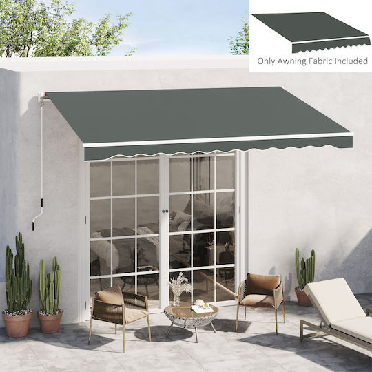 Outsunny Awning fabric Gray with PU Coating 2.5x4m