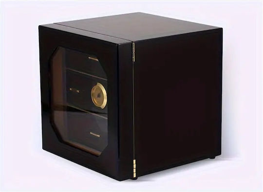 Panora Cigar Humidifier Wood Box for 100 Cigars with Hygrometer 24x24x24cm