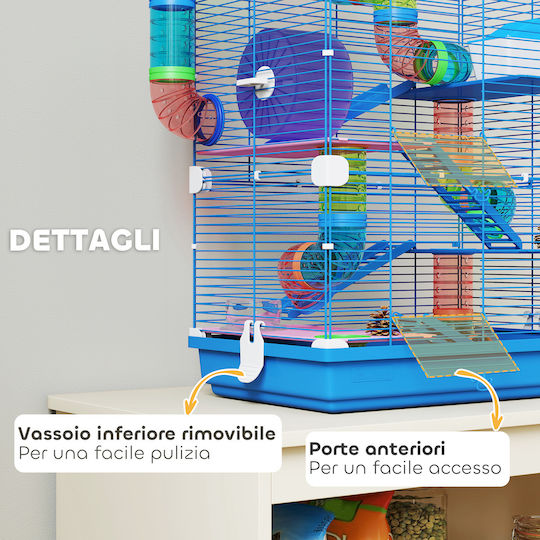 Pawhut Rodent Cage 46x30x58cm