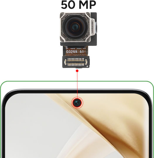 Clappio Frontkamera Honor 200 200 Pro 50MP Selfie-Sensor Schwarz