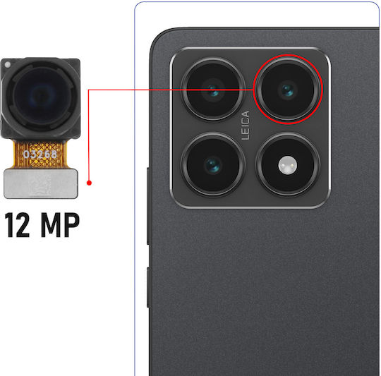 Relife Задна Камера Xiaomi 14T Xiaomi 14T Pro Черна