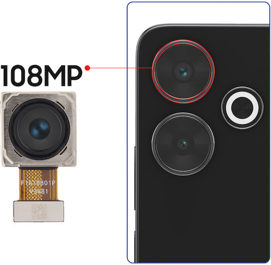 Relife Main Rear Camera Xiaomi Redmi 13 Poco M6 108MP Black