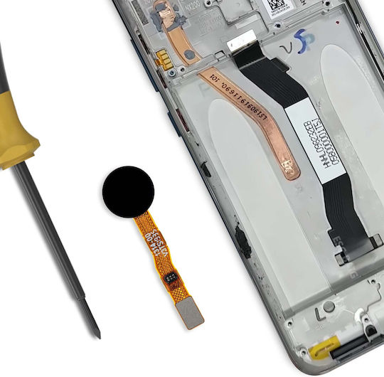 Clappio Цифров Четец За Пръстов Отпечатък Xiaomi Redmi Note 8 Pro Сив