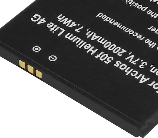 Avizar Ersatzbatterie Archos 50f Helium Lite 4G Li-Ion 3,7V 2000mAh Schwarze
