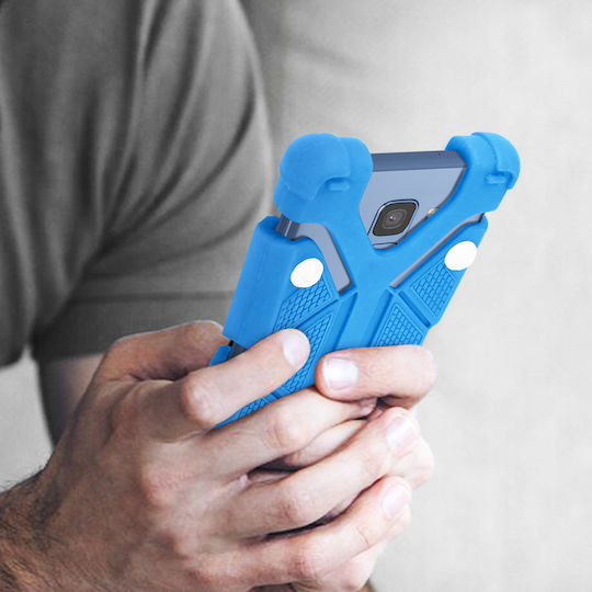 Husă Universală Rezistentă La Șocuri Cu Bumper Pentru Smartphone-uri 4.7"–5.3" Cu Suport Kickstand