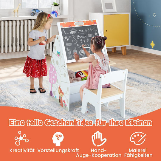 Kinderschreibtisch Weiß Costway