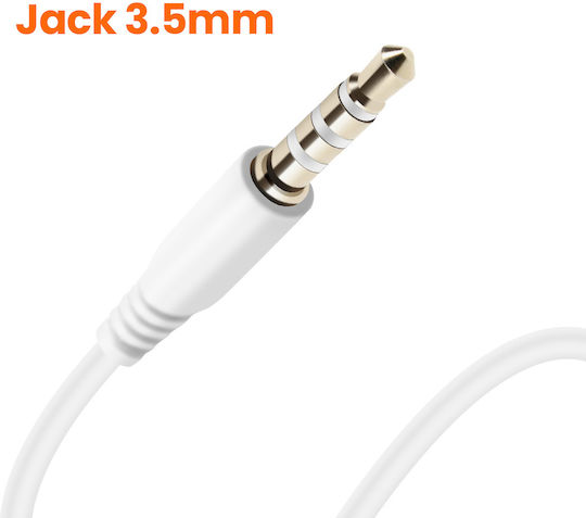 Linq Intra 3.5mm Jack Earphones 1.2m Music Hands-free Calling White