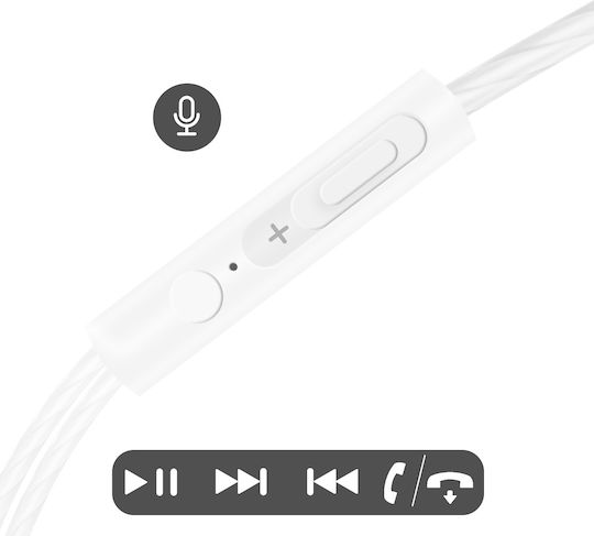 Akashi 3.5 Mm Кабелни Handsfree Слушалки с Вграден Микрофон Розови