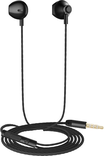 Akashi 3.5 Mm Wired Headphones Built-in Microphone Black