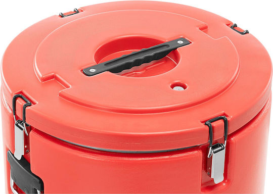 Royal Catering Rostfreier Stahl Thermosflasche mit Wasserhahn 30l Rote Farbe