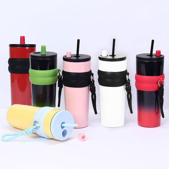 TnS Glass Thermos Plastic 800ml Black