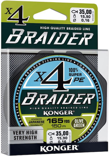 Konger Braider Fishing Filament 150m / 0.1mm