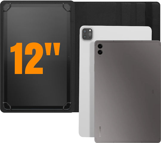 Avizar Universelle Tablet Hülle 12-Zoll 360° Drehbare Klappdeckel Schwarz