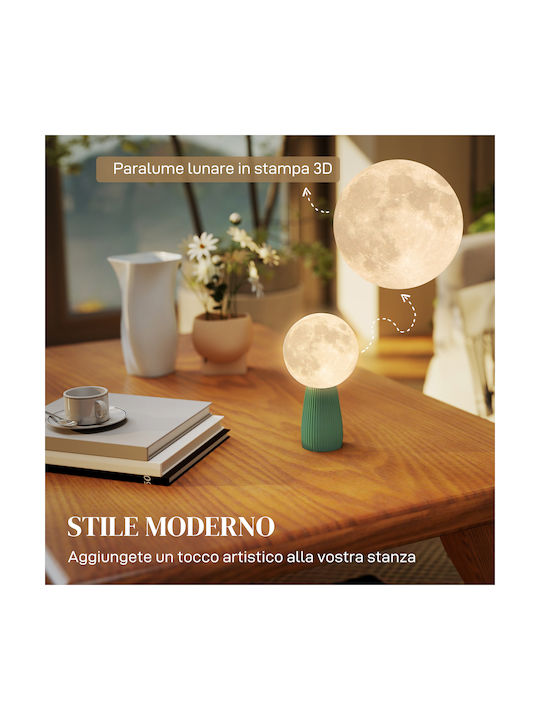 HomCom Dekorative Lampe Mondlicht Weiß