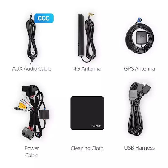 Teyes Автомобилна Аудио Система (Блутут/USB/WiFi/GPS/Apple-Carplay/Android-Auto/CD) с Тъчскрийн 12.3"