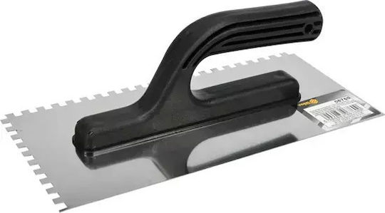 Vorel Tile Spatula Metallic Serrated 125x270mm with Plastic Handle with tooth 6x6mm 06760