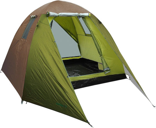 Campus Curacao Καλοκαιρινή Σκηνή Camping Igloo Πράσινη με Διπλό Πανί για 5 Άτομα 240x210x175εκ.