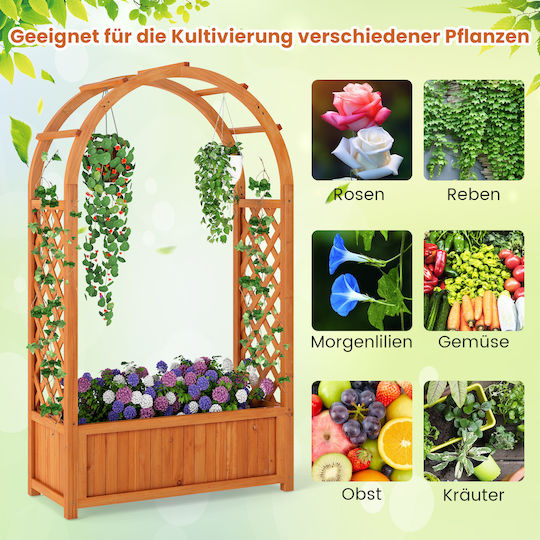 Costway Кутия за саксии Дърво Кафяв 83x36x146см.