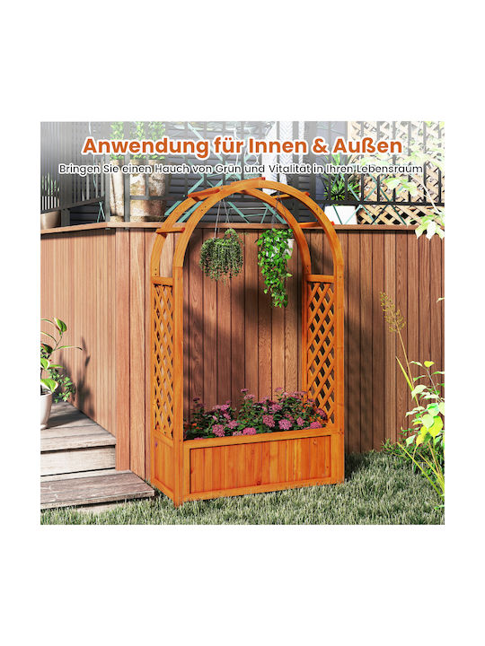 Costway Blumenkasten Hölzernes Brown 83x36x146cm.
