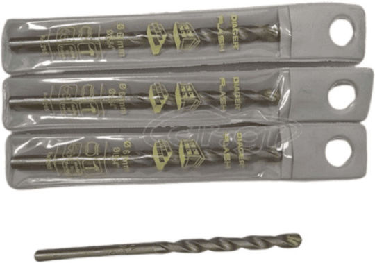 Diager Diamond Drill Carbide with Cylindrical Shank for Metal και Masonry 6x100mm