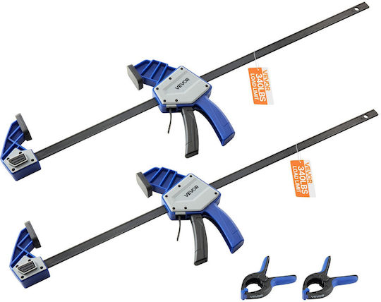 Vevor Bar Clamps Woodworking 2-pack 60.96 cm One-handed Clamp Spreader 154kg