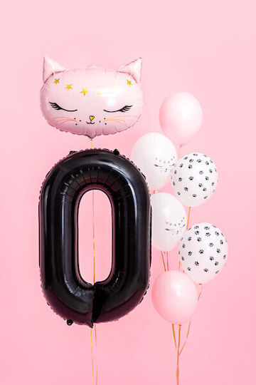Luftballon Folie Jumbo Zahl 0 Schwarz 86cm