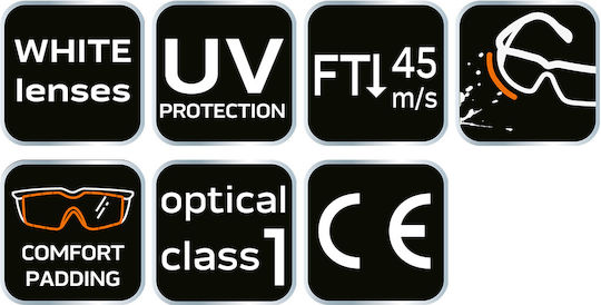 Neo Tools Ochelari de Protecție pentru Muncă cu Transparenți Lentile 1buc