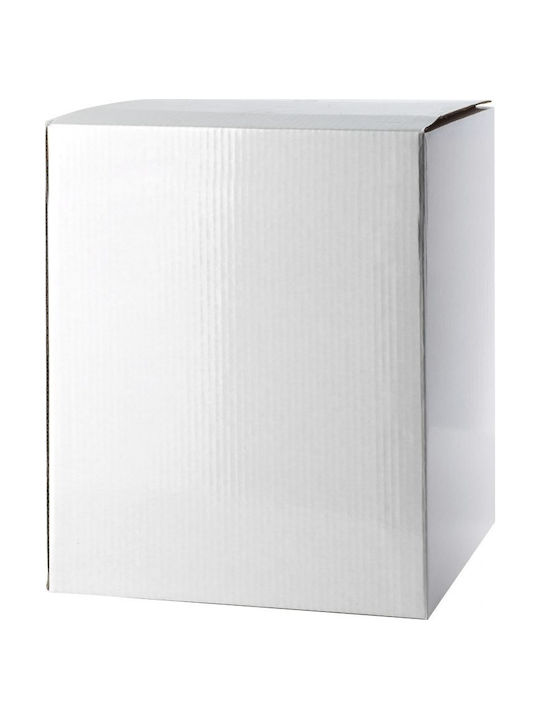 Lumarko Ghiveci Ceramică Alb cu suport 23x23x23εκ.