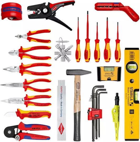 Knipex Robust26 Βαλίτσα με 23 Εργαλεία Ηλεκτρολόγου