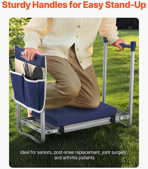 Vevor Garden Kneeler Seat 11" Wide Pad 360lbs Folding Garden Stool Non Slip