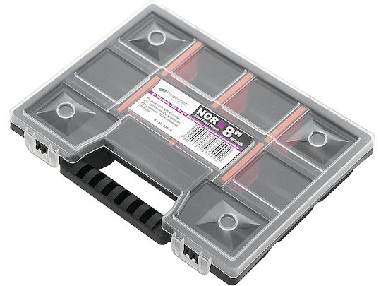 Prosperplast Tool Compartment Organiser 11 Slot Red 19.5x15.5x3.5cm