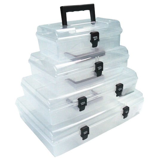 Mega Tool Compartment Organiser 12 Slot Transparent 29.5x19.5x8.5cm