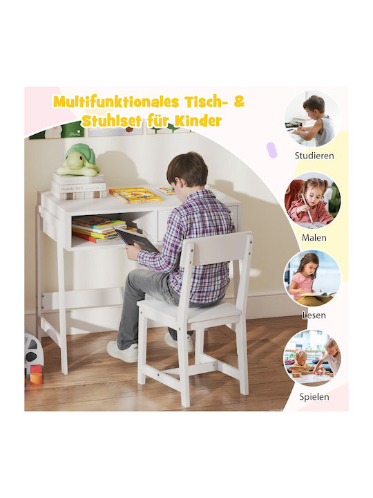 Kids Desk made of Melamine White 85x48x70cm