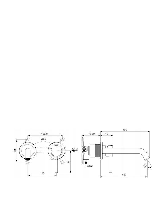 Ideal Standard Αναμεικτική Μπαταρία Νιπτήρα