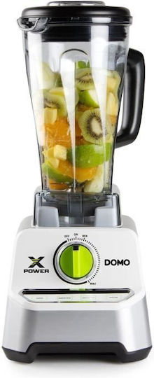 Domo Μπλέντερ με Κανάτα Tritan 2 lt 1500W Γκρι DO747BL