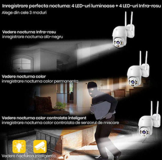 FOXMAG24.CAM66 Cameră de Supraveghere IP Wi-Fi Full HD 1080p cu Comunicare Bidirecțională și Obiectiv 4mm