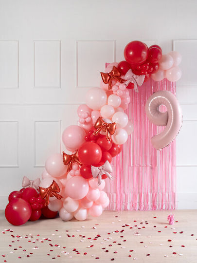 PartyDeco Vorhang für Party in Rosa Farbe 100cm