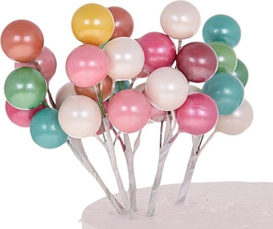 Cake Land Decorațiuni Pentru Tort Bile Mix De Culori Topper Ramură 5 Bucăți