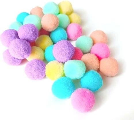 interDRUK Pom Pom de Artizanat cu Diametru 20mm Set 35buc